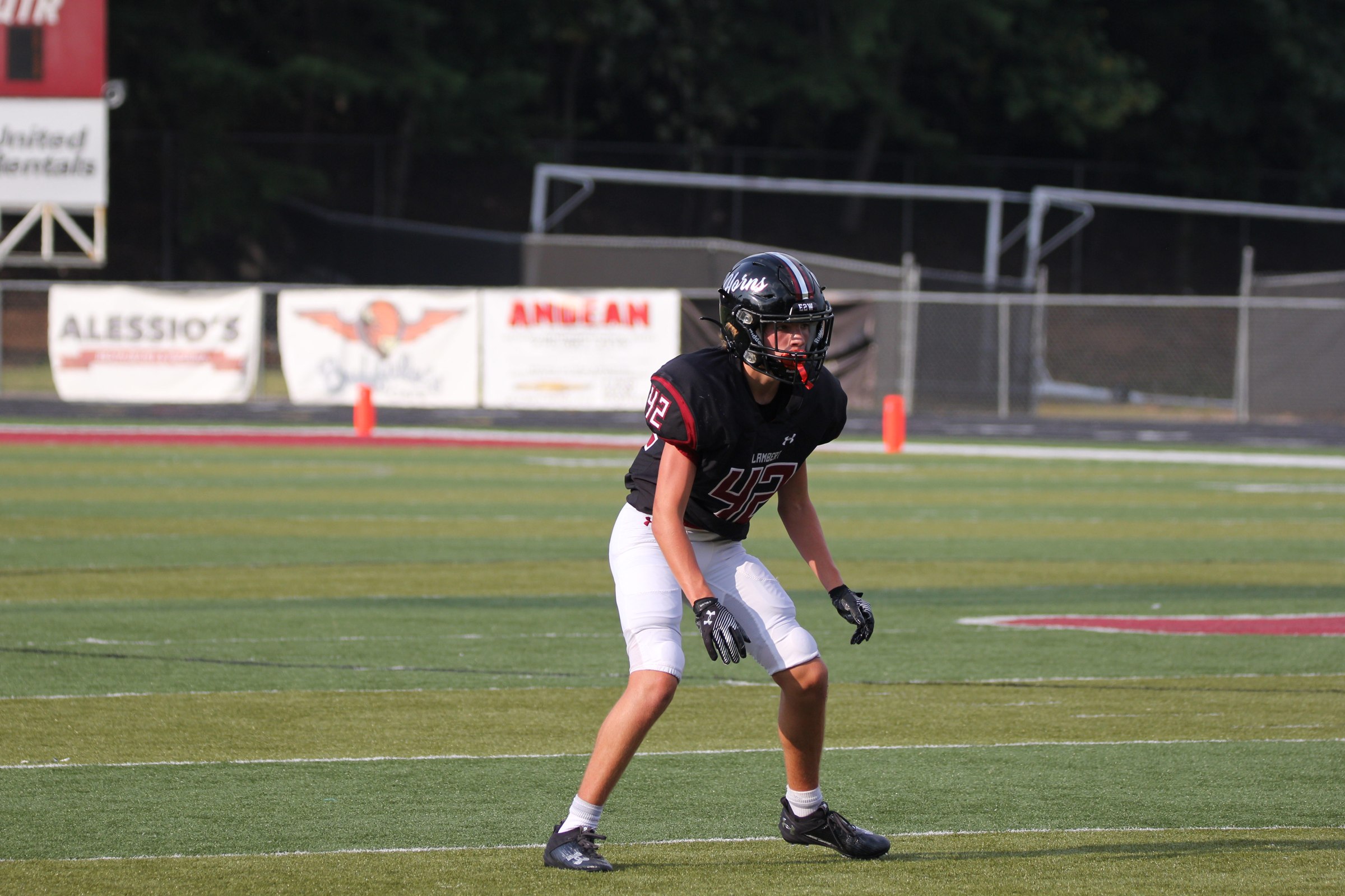 Linebacker in stance