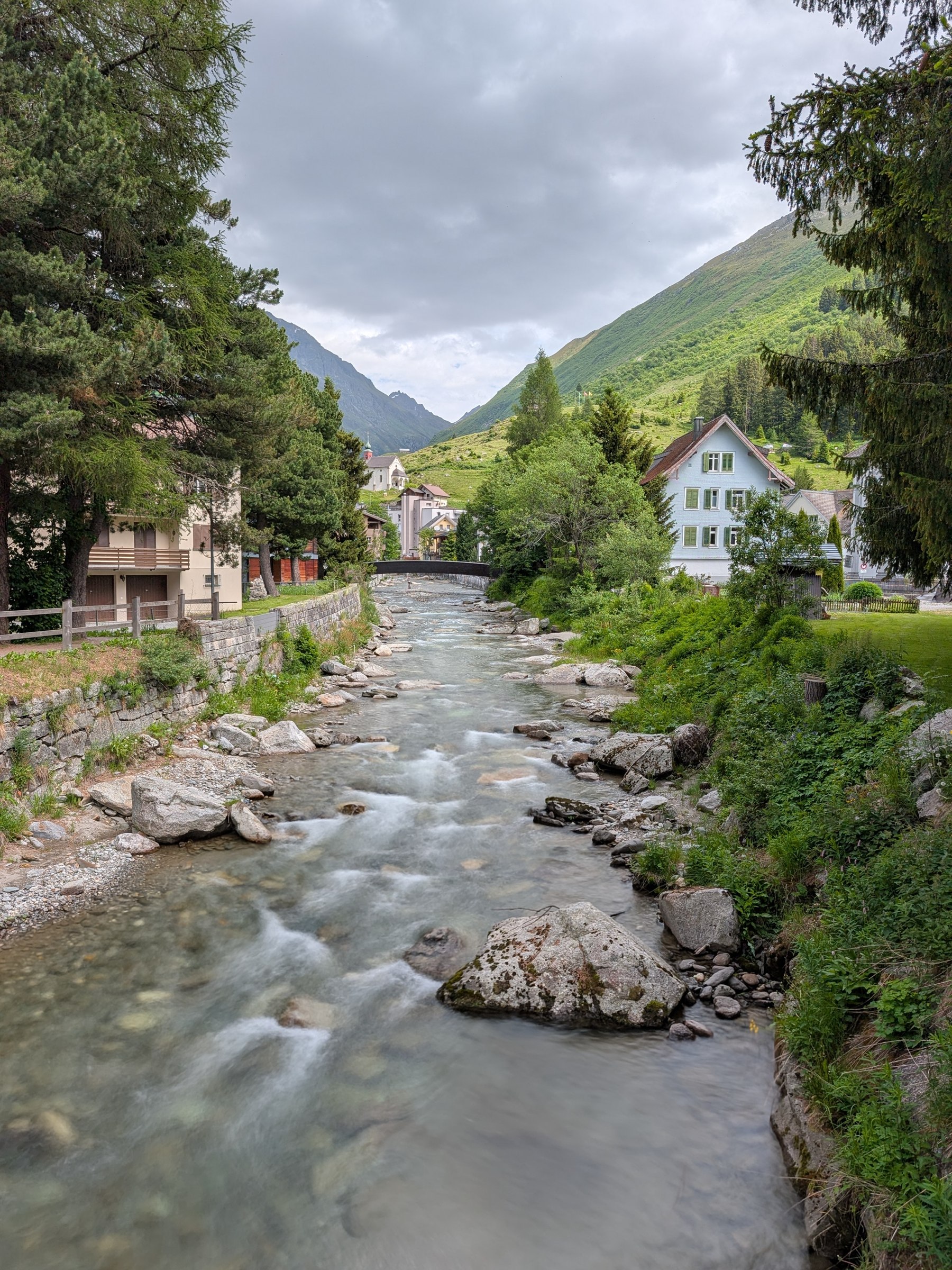 Long exposure alpine river